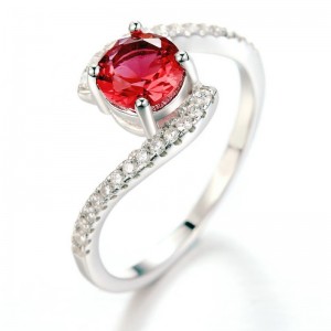 Δαχτυλίδια αρραβώνων για τις γυναίκες Αμέθυστος κυβικά ζιρκονία δαχτυλίδια δαχτυλίδια ρουμπινιού υπόσχονται δαχτυλίδια