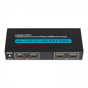 V2.0 HDMI 2x2 Διακόπτης \/ Splitter Υποστήριξη 3D Ultra HD 4Kx2K @ 60Hz HDCP2.2
