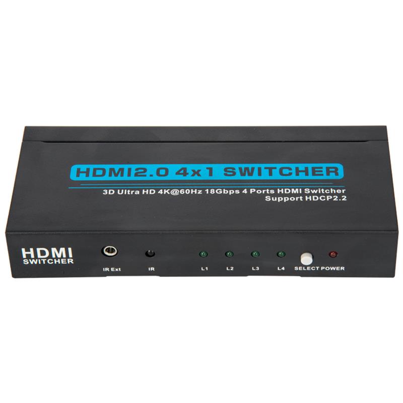 V2.0 Υποστήριξη Switcher 4x1 HDMI 3D HD 4Kx2K @ 60Hz HDCP2.2