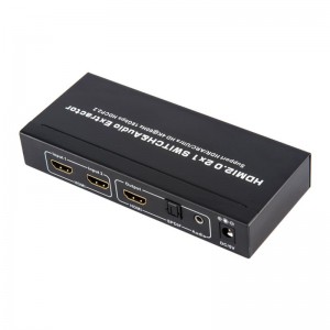 V2.0 Υποδοχή HDMI 2x1 Switcher & Audio Extractor Υποστήριξη ARC Ultra HD 4Kx2K @ 60Hz HDCP2.2 18Gbps