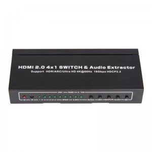 V2.0 Υποστήριξη HDMI 4x1 Switcher & Υποδοχή Ήχου Υποστήριξη ARC Ultra HD 4Kx2K @ 60Hz HDCP2.2 18Gbps