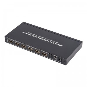 V2.0 Υποδοχή HDMI 5x1 Υποστήριξη Υπογούφερ & Υποδοχή Ήχου ARC Ultra HD 4Kx2K @ 60Hz HDCP2.2 18Gbps