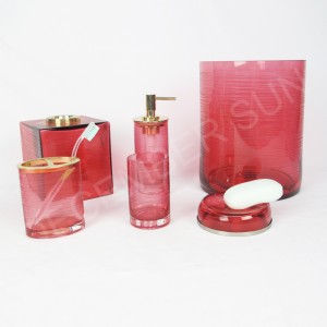 Στρογγυλές λωρίδες χαρακτικής με αξεσουάρ χρωμάτων γυαλισμένο γυάλινο αξεσουάρ