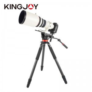 Kingjoy K6208 Heavey Duty οπτικών ινών άνθρακα και τρίποδο φωτογραφιών