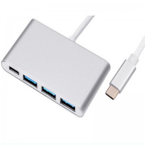 4-σε-1 USB Τύπος C σε USB 3.0x3 + Τύπος C προσαρμογέα Hub