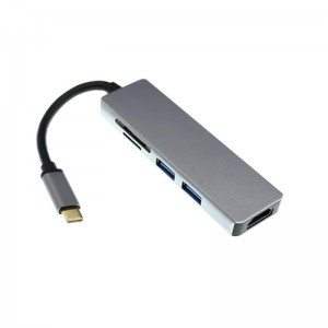 USB Τύπος C Σε HDMI + 2 x USB 3.0 + Κάρτα ανάγνωσης καρτών SD