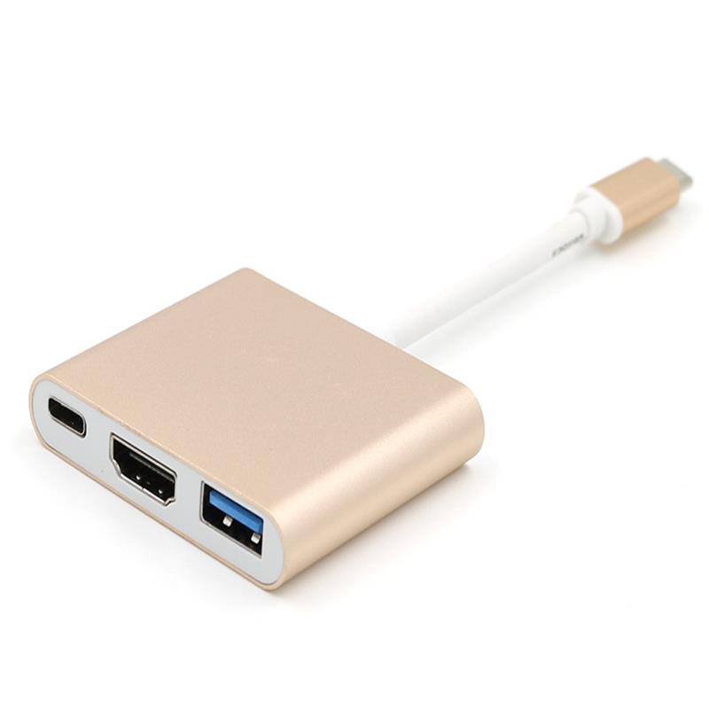 USB Τύπος C TO HDMI + USB 3.0 + Τύπος C Προσαρμογέας Hub
