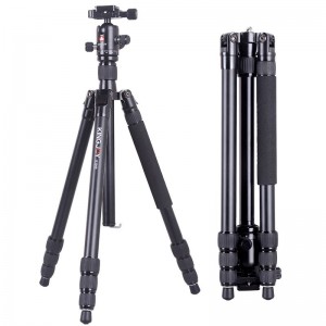 KINGJOY φορητό ελαφρύ τρίποδο φωτογραφικής μηχανής υψηλής ποιότητας αλουμινίου K1008 + Q10