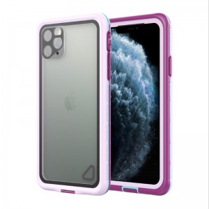 Iphone 11 αδιάβροχη θήκη με περσίδα ζωής με περβάζι life life iphone 11 αδιάβροχο (μωβ) με διάφανο οπίσθιο κάλυμμα