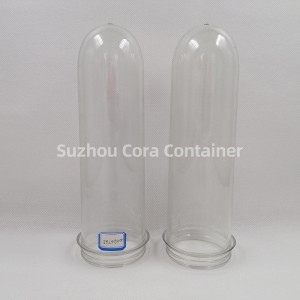 65mm 240g Μέγεθος λαιμού 72mm Plasitc Pet preform για λάδι νερού ποτών