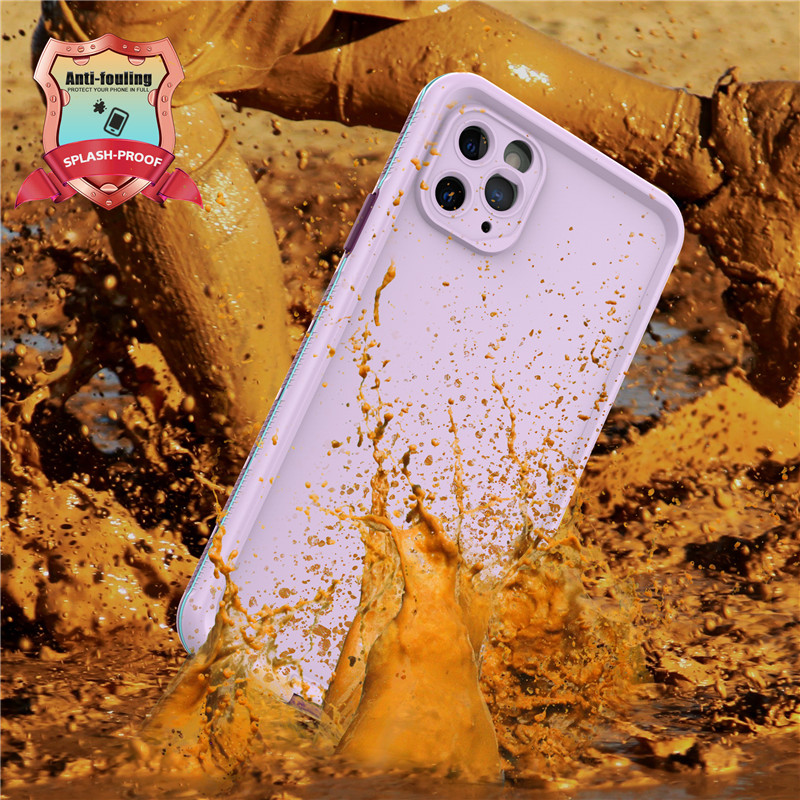 Ασφαλής iphone11 pro max case Apple υποβρύχια θήκη iphone αδιάβροχη θήκη τηλεφώνου ((μοβ) με συμπαγές χρώμα πίσω κάλυμμα