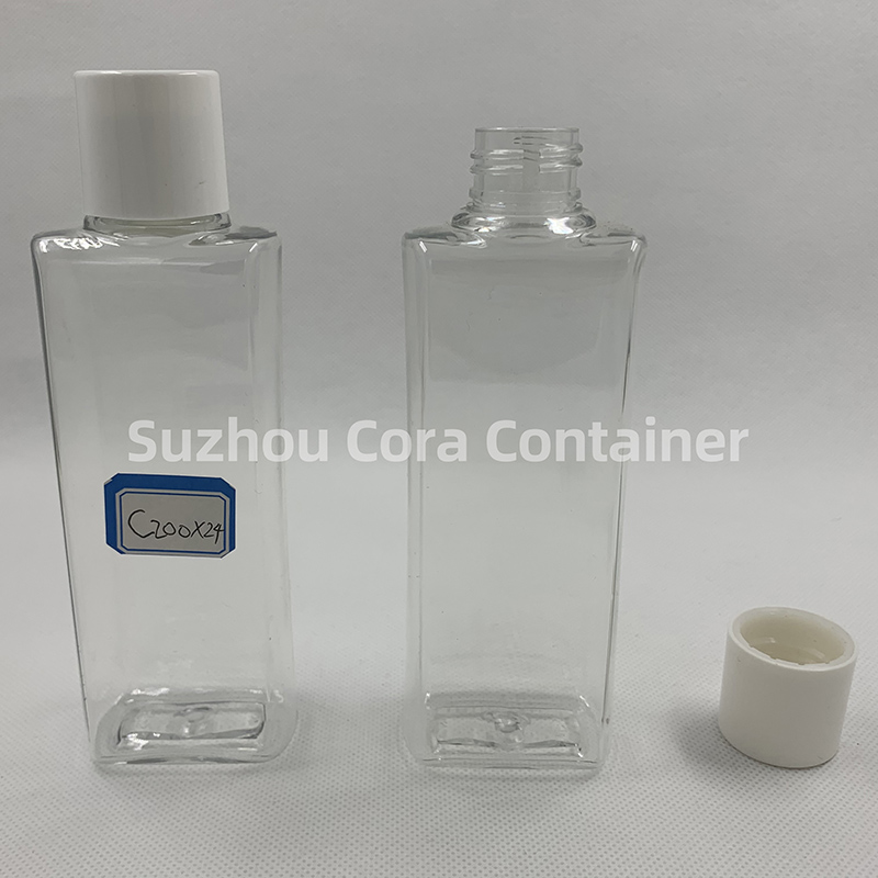 200ml Μέγεθος λαιμού 24mm Πλαστικός Πλαστικός Φιάλης με Καπέλο Screwing