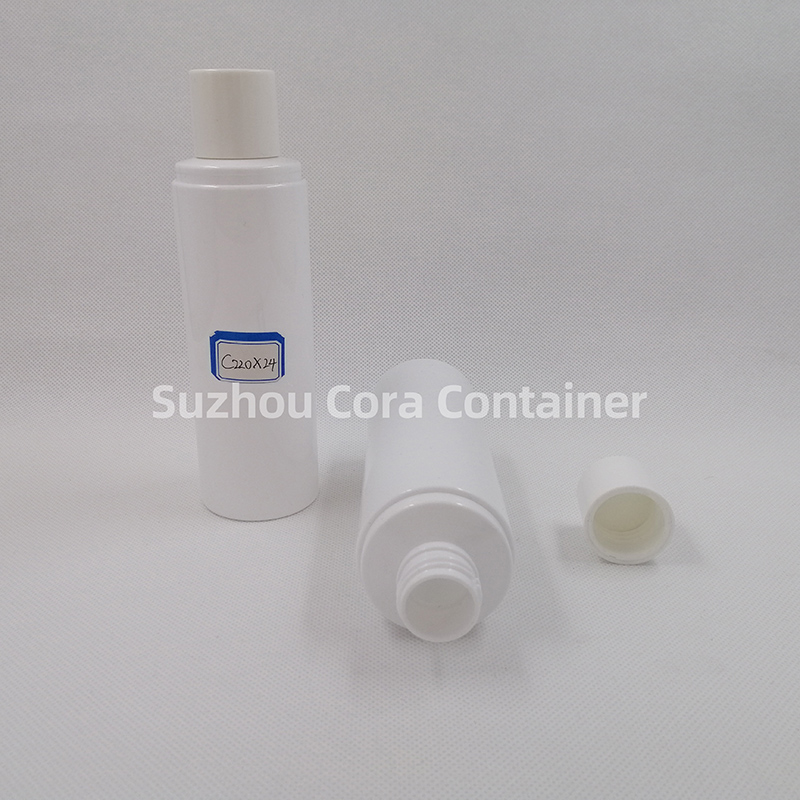 220ml Μέγεθος λαιμού 24mm Μέγεθος κατοικίδιων ζώων Πλαστικός καλλυντικός φιάλης με καπάκι τριβής