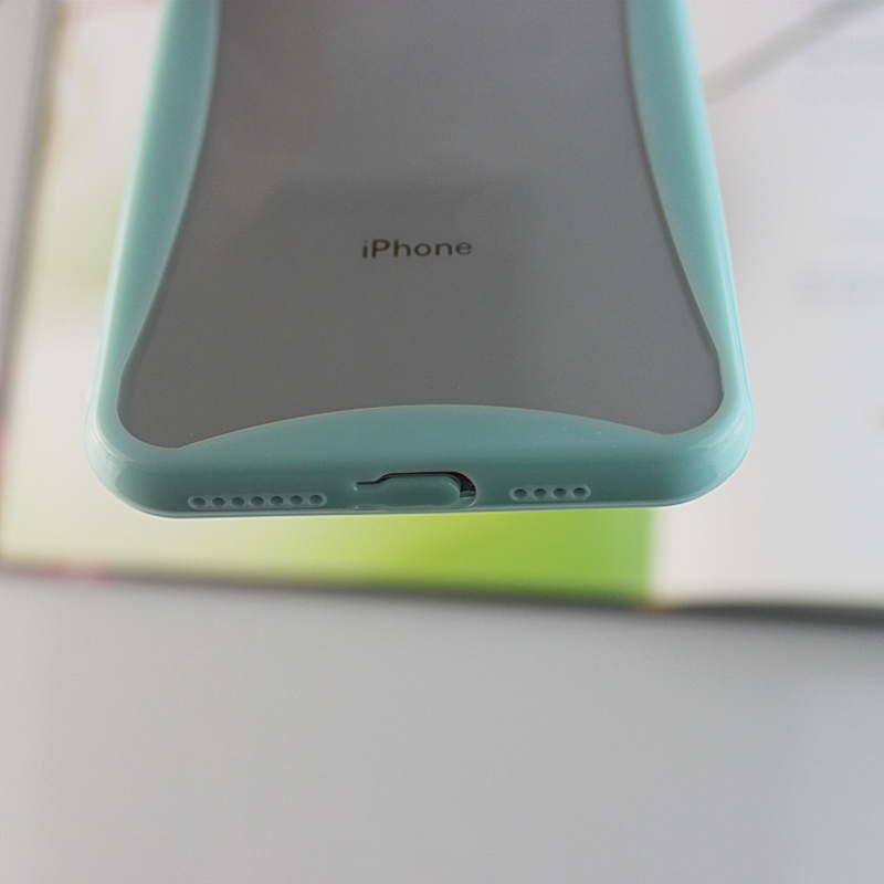 Πολύχρωμη καμπύλη θήκη κινητού τηλεφώνου για iPhone X / XS με τρύπες για τσέπες τηλεφώνου και βύσμα προστασίας από σκόνη