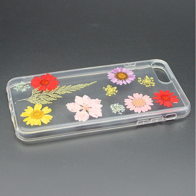 TPU + PC Εποξειδική θήκη για κινητά τηλέφωνα με εσωτερικό λουλούδι για το iPhone 6 Plus \/ 7 Plus \/ 8 Plus