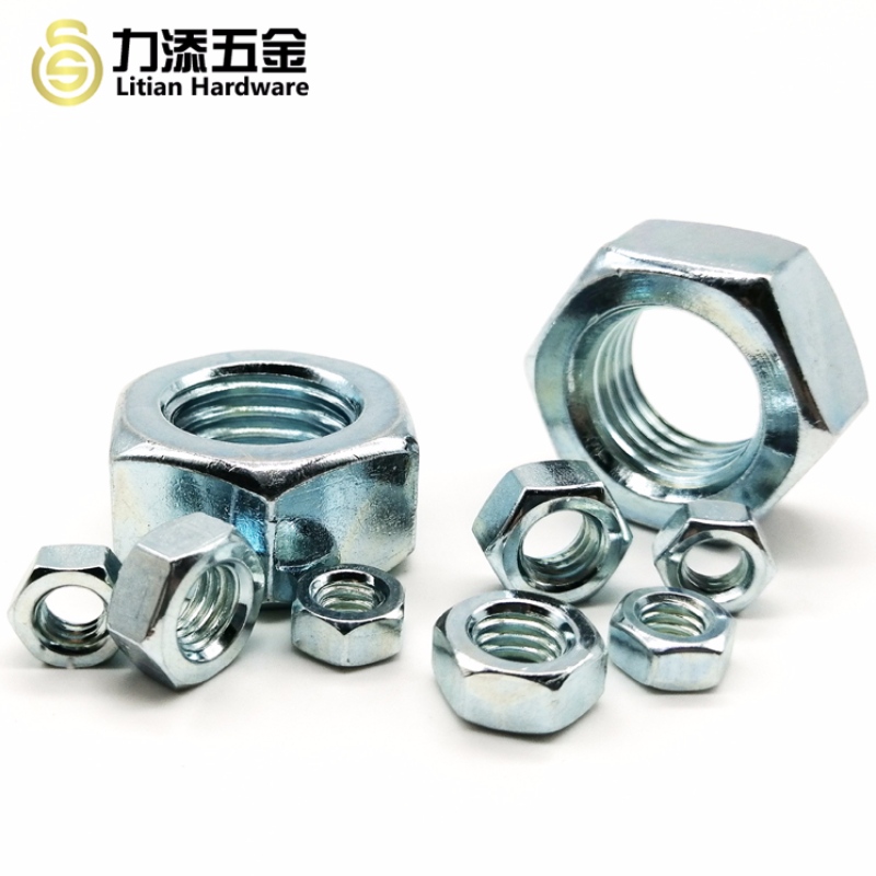 Υψηλής ποιότητας χαλύβδινο χάλυβα γαλβανισμένο M3 M4 M5 εξαγωνικό παξιμάδι