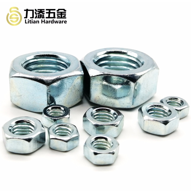 Υψηλής ποιότητας χαλύβδινο χάλυβα γαλβανισμένο M3 M4 M5 εξαγωνικό παξιμάδι