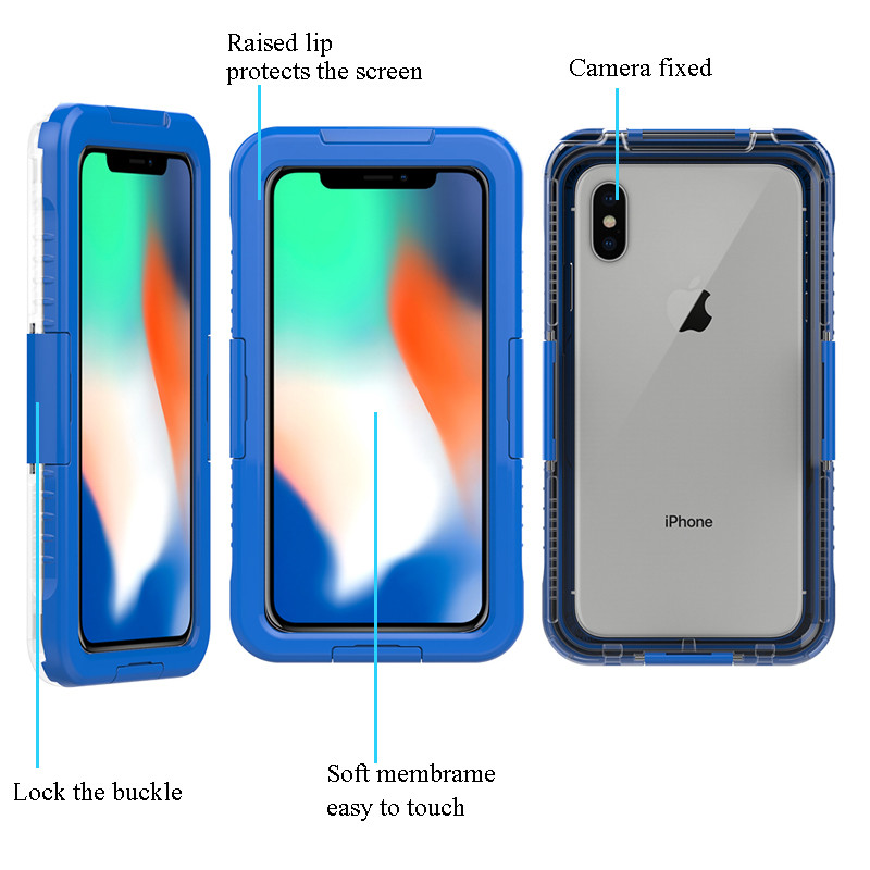 Αδιάβροχη θήκη τηλεφώνου iphone XS Max wterproof περίπτωση κινητού περίπτωση lifeproof (μπλε)