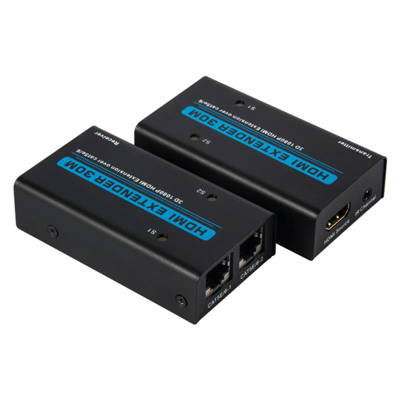 V1.3 HDMI Extender 30 μέτρα πάνω από καλώδιο Dual cat5e \/ 6 Υποστήριξη Full HD 1080P