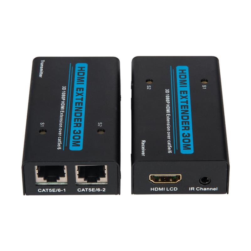 V1.3 HDMI Extender 30 μέτρα πάνω από καλώδιο Dual cat5e \/ 6 Υποστήριξη Full HD 1080P