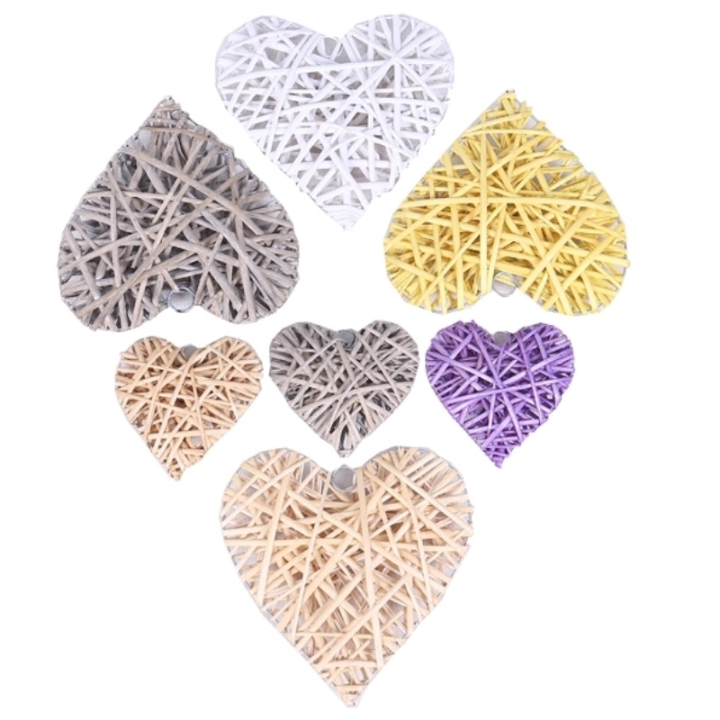 Όμορφη καρδιά σχήμα Willow καλλιτεχνική τοίχο διακόσμηση για γάμους και άλλα φεστιβάλ