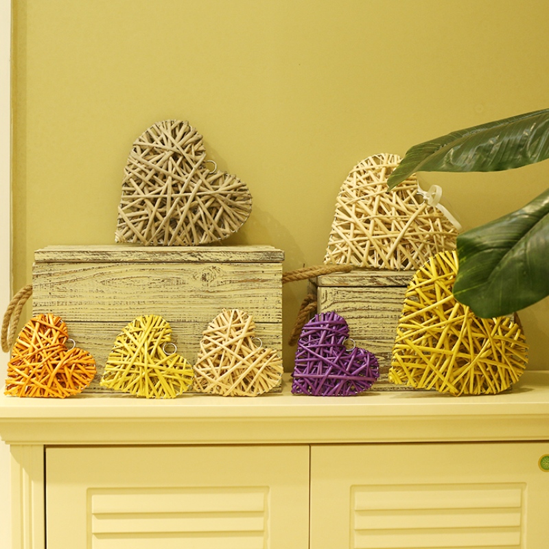 Όμορφη καρδιά σχήμα Willow καλλιτεχνική τοίχο διακόσμηση για γάμους και άλλα φεστιβάλ