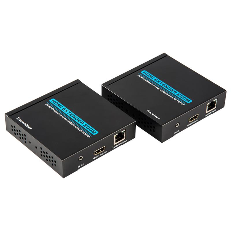 V1.3 HDMI Extender 200 μέτρα πάνω από ένα καλώδιο cat5e \/ 6 Υποστήριξη Full HD 1080P POE