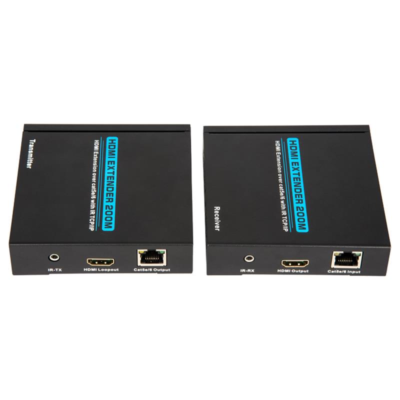 V1.3 HDMI Extender 200 μέτρα πάνω από ένα καλώδιο cat5e \/ 6 Υποστήριξη Full HD 1080P POE