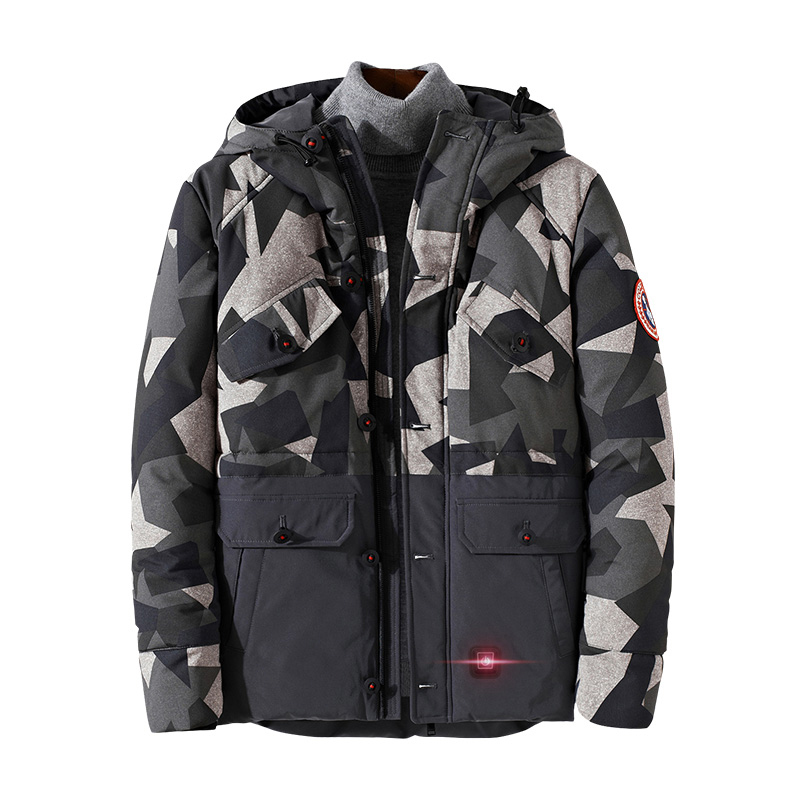 Χειμερινή Προσαρμοσμένη USB Battery Bluetooth Safety Hunting Heated Jacket 7.4V ή 12V Θερμαινόμενες επιστρώσεις και ζεστά ρούχα