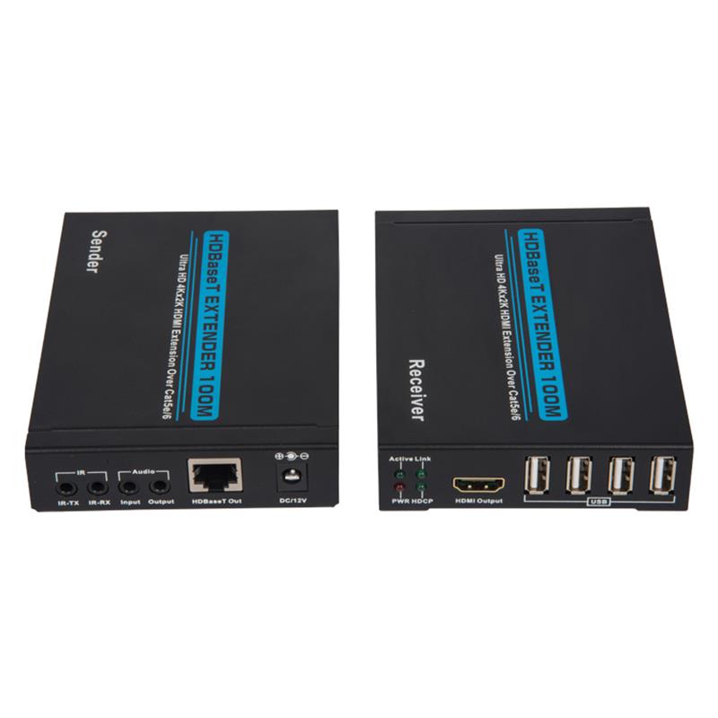 V1.4 4K HDBaseT HDMI KVM Extender 100m πάνω από ένα cat5e/6 cable100m@4Kx2K/30Hz