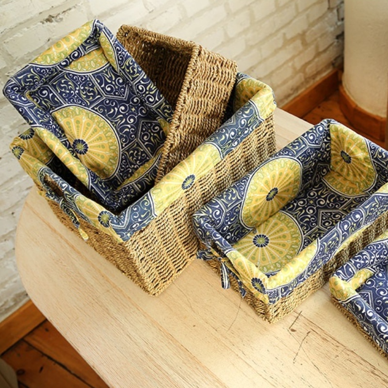 Καλάθι αποθήκευσης υπνοδωματίου με επένδυση