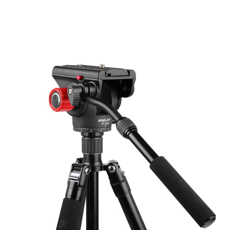 KINGJOY Δημοφιλή άλλα Video Pan Head με αξεσουάρ φωτογραφικής μηχανής ταχείας απελευθέρωσης για λήψη ταινιών και ζωντανή μετάδοση