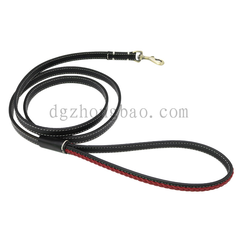 Μοναδικό μαύρο δερμάτινο λουρί για δέρματα για σκύλους