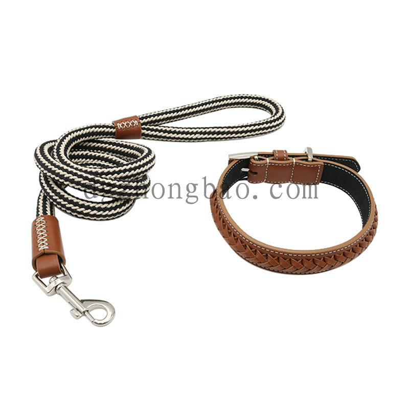 Διπλό πλεκτό νάιλον με λουρί γνήσιου δέρματος