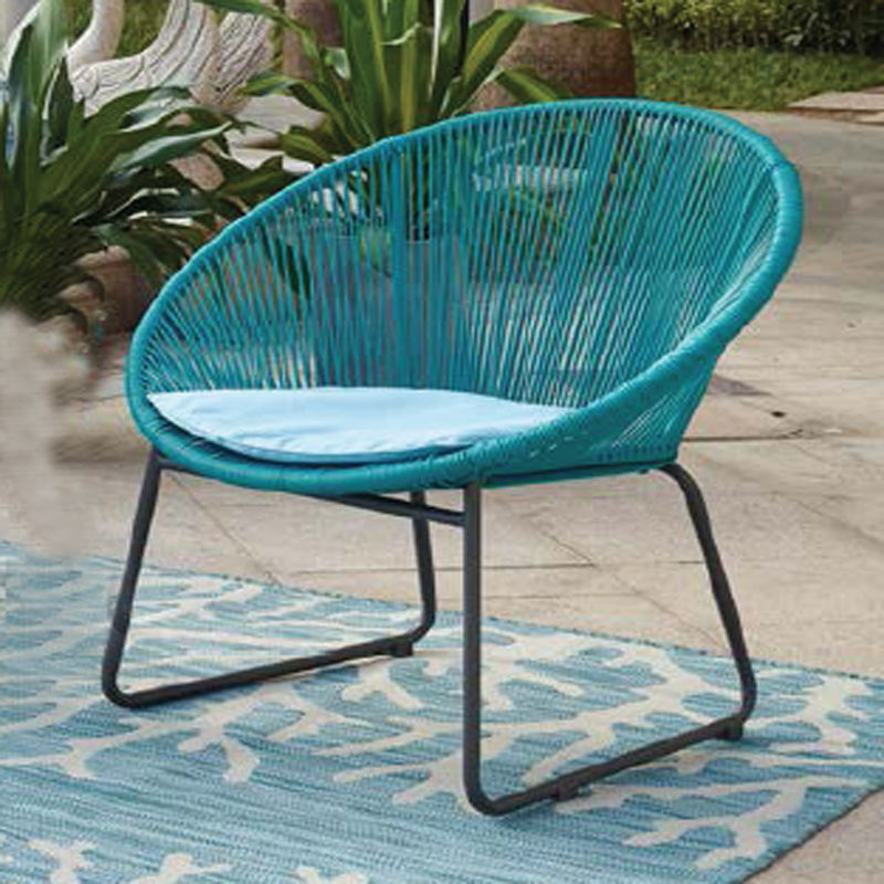 Χάλυβας και ψάθινος καναπές 3pcs VV-604