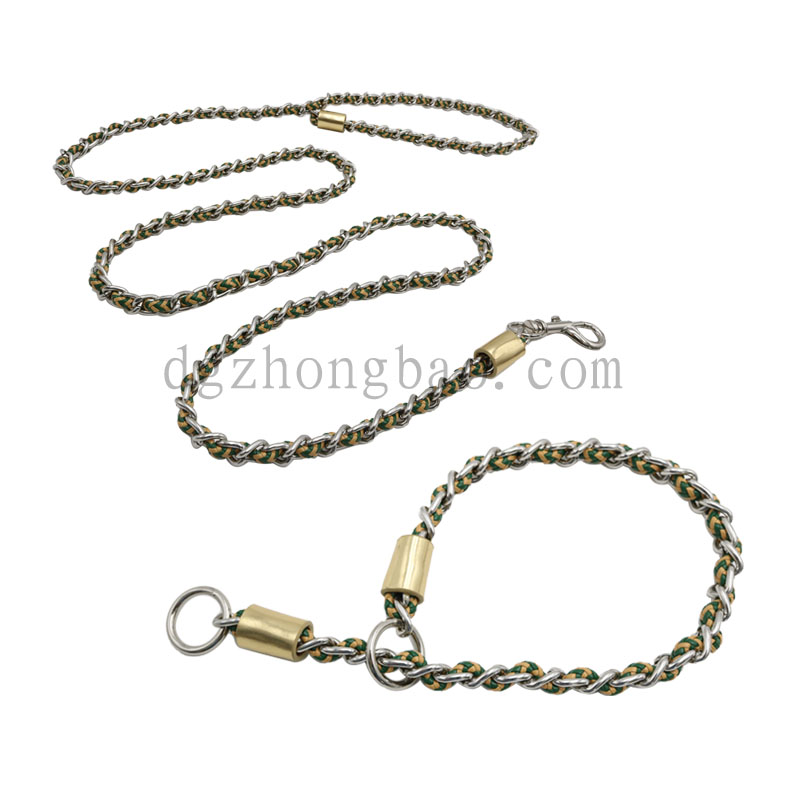 Δερμάτινο σχοινί μέσω ανθεκτικού στην τριβή αλυσίδας ζευγαριού σχοινιού έλξης