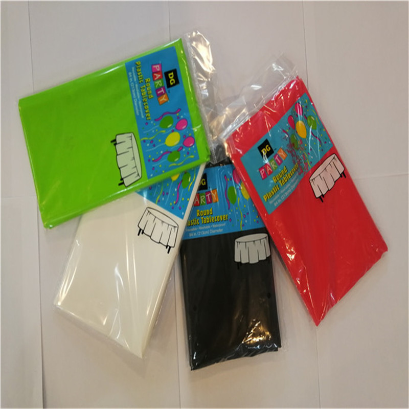 Το PEVA καλύπτει το διαθέσιμο Solid Color Birthday Party TableCover Round Table Cloth