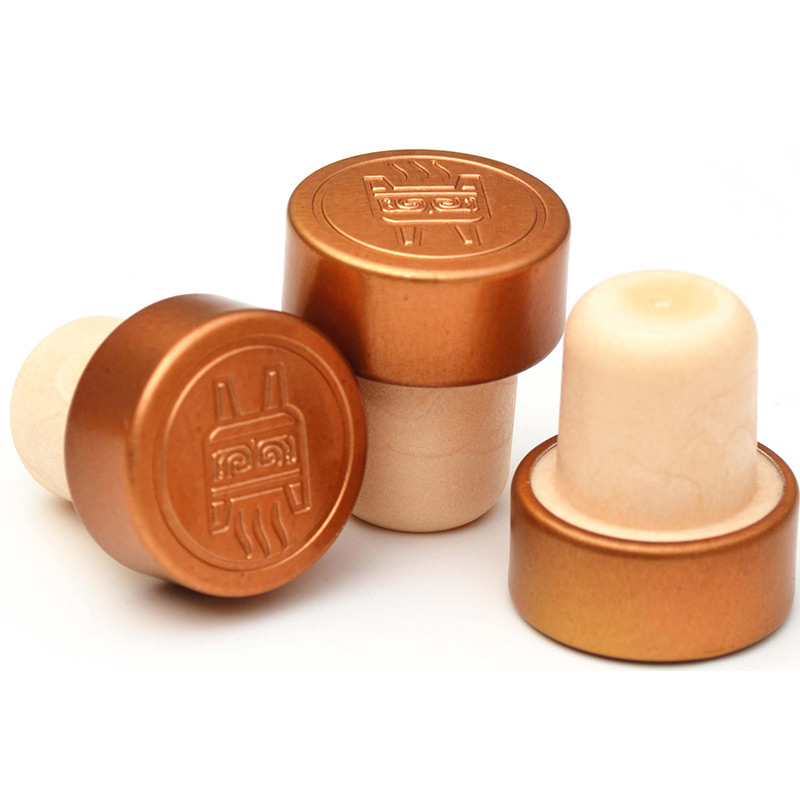 πώμα αλουμινίου επικαλυμμένο με πώμα από φελλό