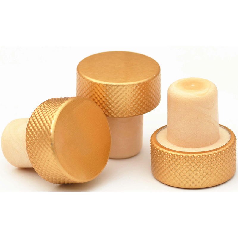 πώμα αλουμινίου επικαλυμμένο με πώμα από φιάλη φελλού 1