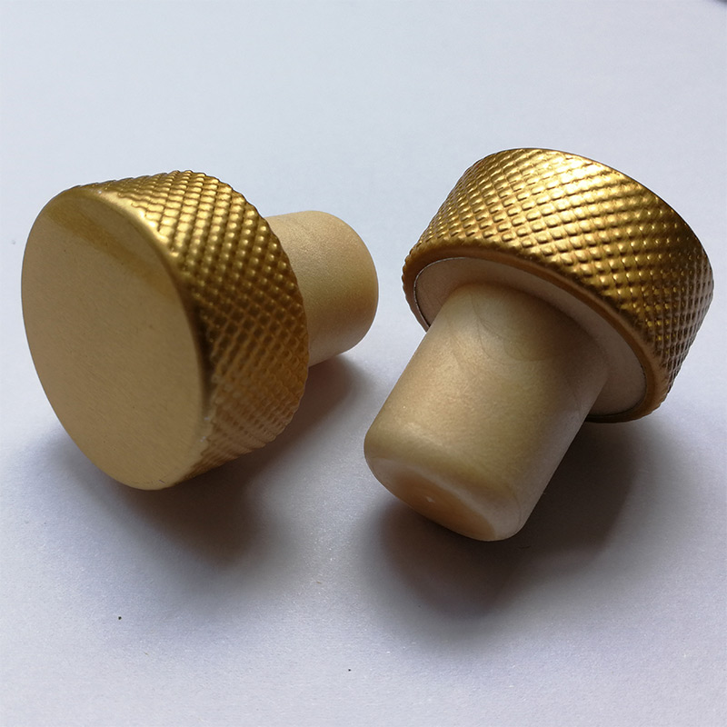 πώμα αλουμινίου επικαλυμμένο με πώμα από φιάλη φελλού 3