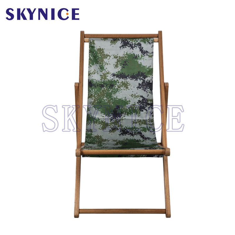Factory Hot Sale Wooden Canvas Folding Reciling Beach Chair