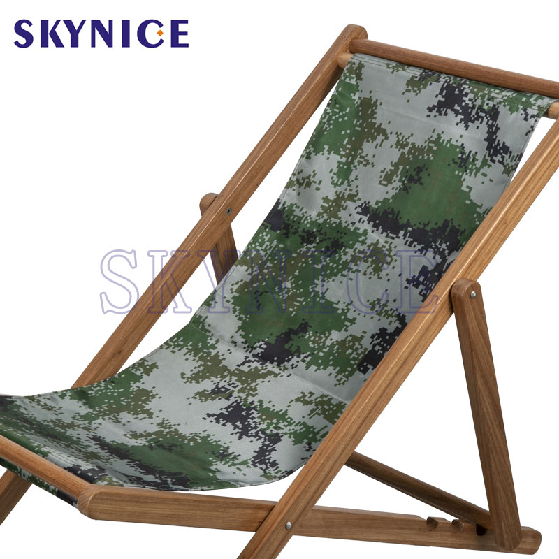 Factory Hot Sale Wooden Canvas Folding Reciling Beach Chair