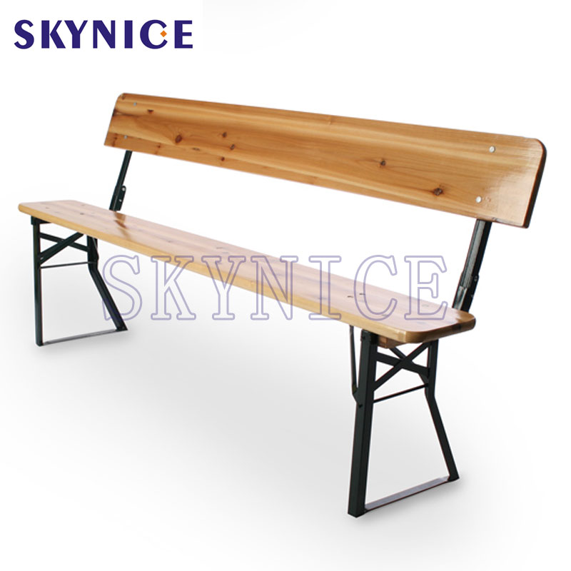 Κήπος Πτυσσόμενο ξύλινο τραπέζι μπύρας με πάγκο