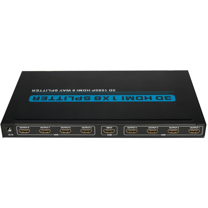 8 θύρες HDMI 1x8 Υποστήριξη Splitter 3D Full HD 1080P