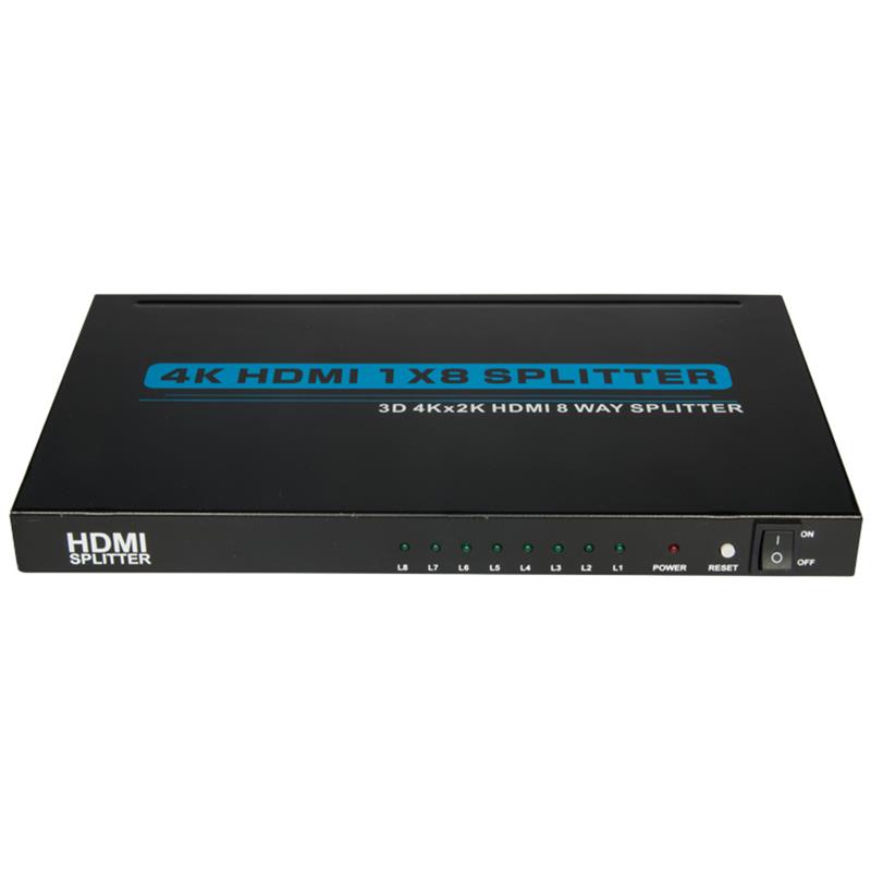 4Κ 8 θύρες HDMI 1x8 Υποστήριξη Splitter 3D Ultra HD 4Kx2K \/ 30Hz