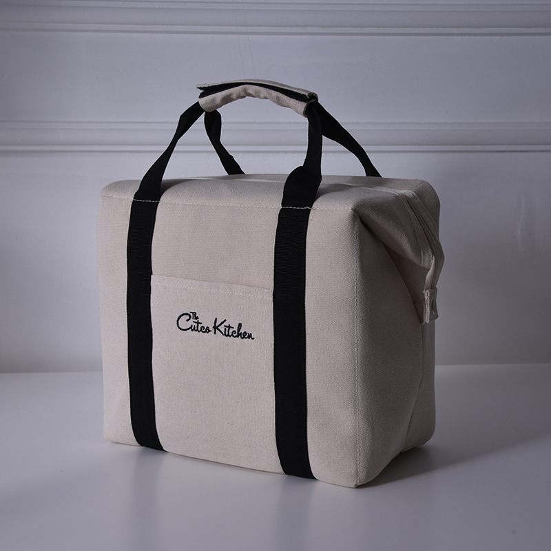SGC39 ZP Heavy Duty Canvas Collapsible Insulated Shopping Group Cooler Bag for Frozen Seafood