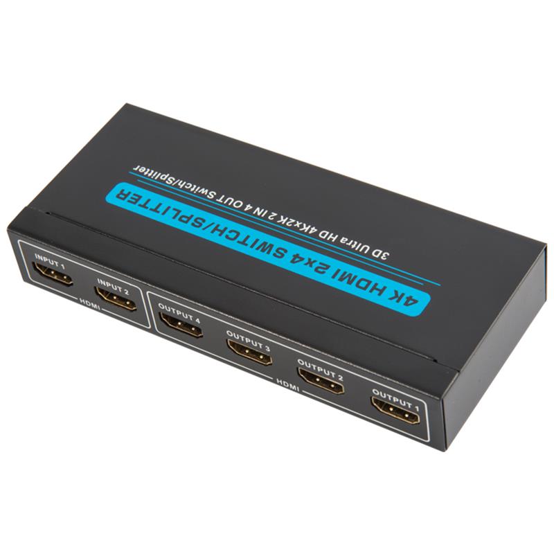 4K \/ 30Hz HDMI 2x4 Υποστήριξη Switcher \/ Splitter 3D Ultra HD 4Kx2K \/ 30Hz