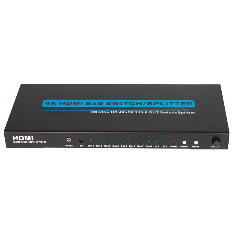 4K \/ 30Hz HDMI 2x8 Υποστήριξη Switcher \/ Splitter 3D Ultra HD 4Kx2K \/ 30Hz
