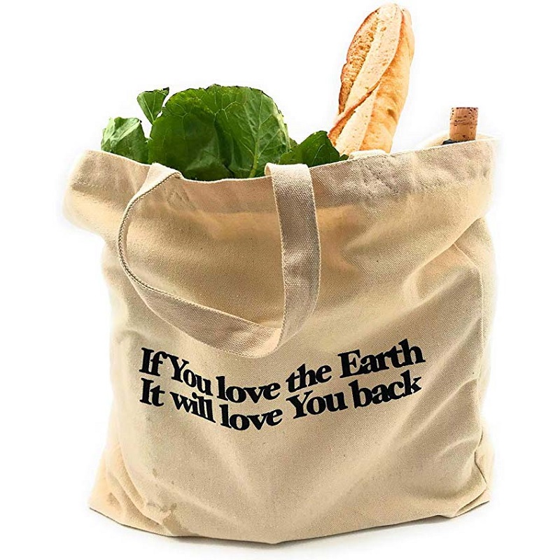SG64 Heavy Duty Organic Venical Fruit Shopping Bag Cotton Canvas Tote Bags με προσαρμοσμένο τυπωμένο λογότυπο