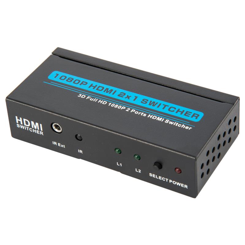 V1.3 HDMI 2x1 Switcher Υποστήριξη 3D Full HD 1080P